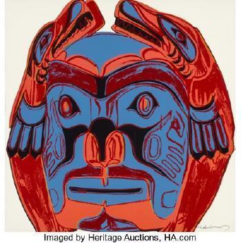 Andy Warhol - Northwest Coast Mask, from the Cowboys and Indians series