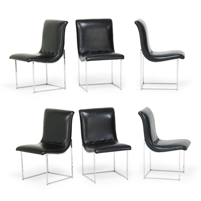 Milo Baughman, ‘Six Dining Chairs, NC’, 1980s, Rago/Wright