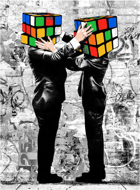Hijack, ‘Puzzled’, 2021, Painting, Original Silkscreen and Mixed Media on Canvas, Contessa Gallery