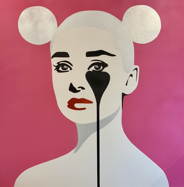 Pure Evil, ‘Audrey Mouse Club’, 2018, Painting, Stencil Spray Paint on Canvas, A.Style