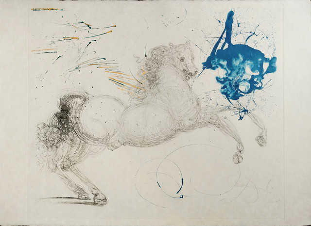 Salvador Dalí, ‘Pegasus’, 1964, Print, Drypoint with aquatint on Japon nacré, Galerie d'Orsay
