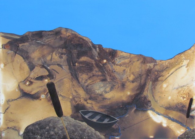 Peter Kephart, ‘On Muddy Creek’, 2014, Painting, Bonfire, Water(color), Mixed Media on Cotton Rag Paper, Dimensions Provided are with Frame, Zenith Gallery