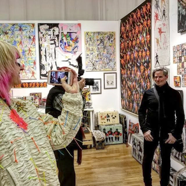 Richard Kurtz being photographed at the 2018 NYC Outsider Art Fair
Esperanza Projects Richard Kurtz being photographed at the 2018 NYC Outsider Art Fair
Esperanza Projects