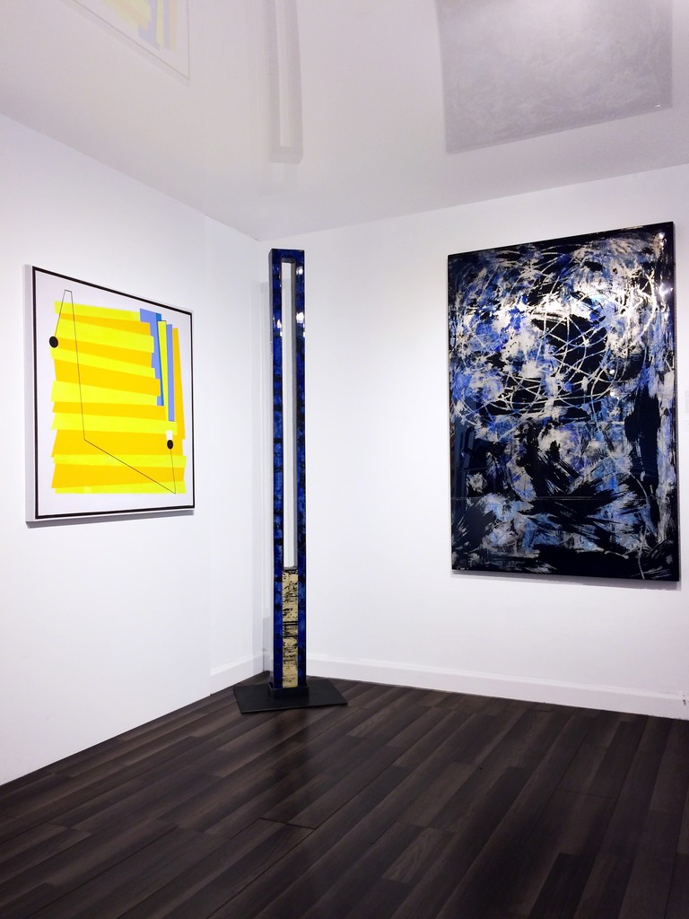 Works by Luis Cruz Azaceta (L) and Jorge Enrique (R & Ctr) on view at Waltman Ortega Fine Art Works by Luis Cruz Azaceta (L) and Jorge Enrique (R & Ctr) on view at Waltman Ortega Fine Art