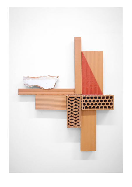 Oscar Abraham Pabon, ‘Arte y Artesanía IV’, 2019, Sculpture, 7 red clay bricks with ceramic enamel and rubble, Baró Galeria