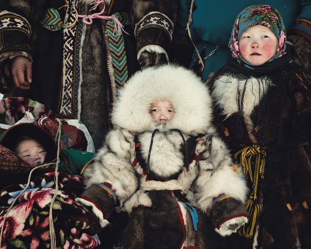 Jimmy Nelson, ‘XIII 479 Raisa, Brigade 2, Nenet, Yamal Peninsula, Ural Mountains Russia - Nenets, Russia’, 2011, Photography, Chromogenic print, mounted on aluminium in nut wood frames behind museum glass., WILLAS contemporary