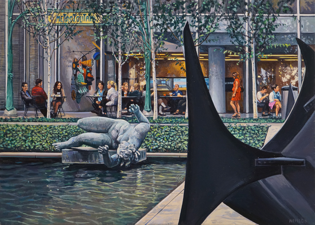 Robert Neffson, ‘MoMA Cafe’, 2018, Painting, Oil on linen, Louis K. Meisel Gallery