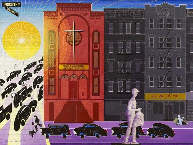 Anton van Dalen, ‘Birdwalker of Chinatown’, 2012-2013, Painting, Oil on canvas, P.P.O.W