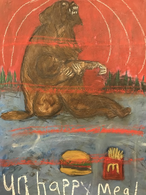 Morrison Pierce, ‘The last cheeseburger in hell (monkeys)’, 2019, The Secret Gallery