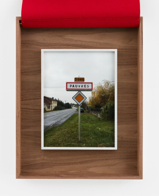 Sophie Calle, ‘Poor’, 2018, Sculpture, Pigment print, embroidered woolen cloth, wooden box, Fraenkel Gallery