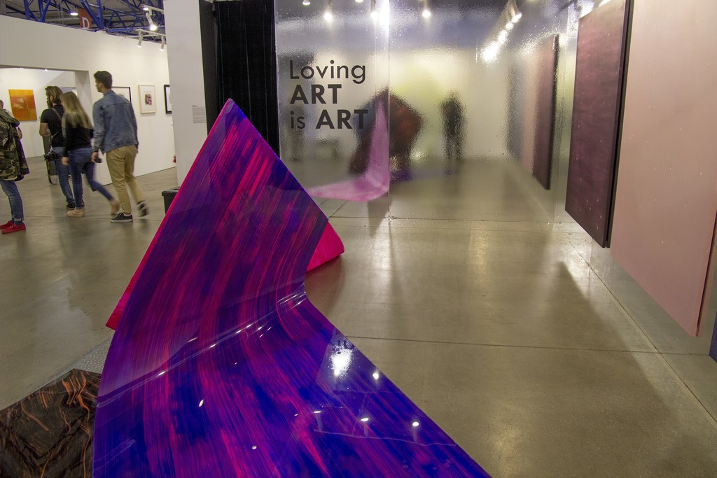 Gallery's booth (No. 5.02) with artworks by young gallery's artists Rosanda Sorakaitė and Povilas Ramanauskas (Povilas Ramanauskas was awarded as the best young artist of the fair and gallery "Meno parkas" was selected as one of the best 7 galleries in the fair). Gallery's booth (No. 5.02) with artworks by young gallery's artists Rosanda Sorakaitė and Povilas Ramanauskas (Povilas Ramanauskas was awarded as the best young artist of the fair and gallery "Meno parkas" was selected as one of the best 7 galleries in the fair).