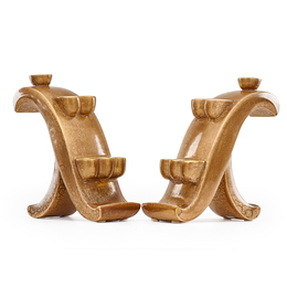 Pair of six-light candelabra