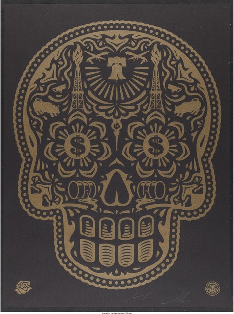 Shepard Fairey, ‘Power & Glory Day of the Dead Skull’, 2008, Heritage Auctions