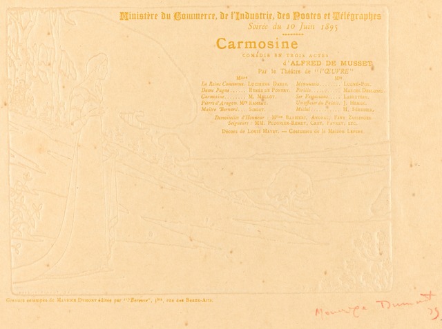 Maurice Dumont, ‘Carmosine’, 1895, National Gallery of Art, Washington, D.C.