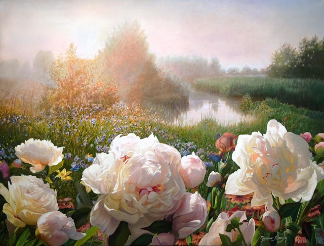 Zbigniew Kopania, ‘Peonies in the morning’, 2019, The Galleries at Salmagundi