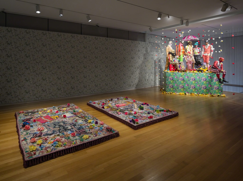 Installation View of Ebony G. Patterson: Dead Treez at the Museum of Arts and Design
Photo: Butcher Walsh © Museum of Arts and Design Installation View of Ebony G. Patterson: Dead Treez at the Museum of Arts and Design
Photo: Butcher Walsh © Museum of Arts and Design
