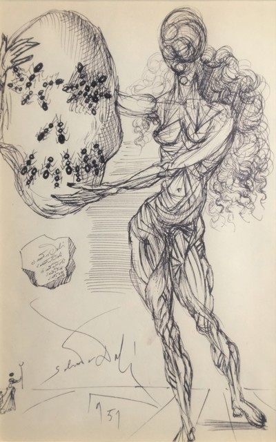 Salvador Dalí, ‘Ant Skull’, 1951, Drawing, Collage or other Work on Paper, Pen and ink on paper, Dali Paris