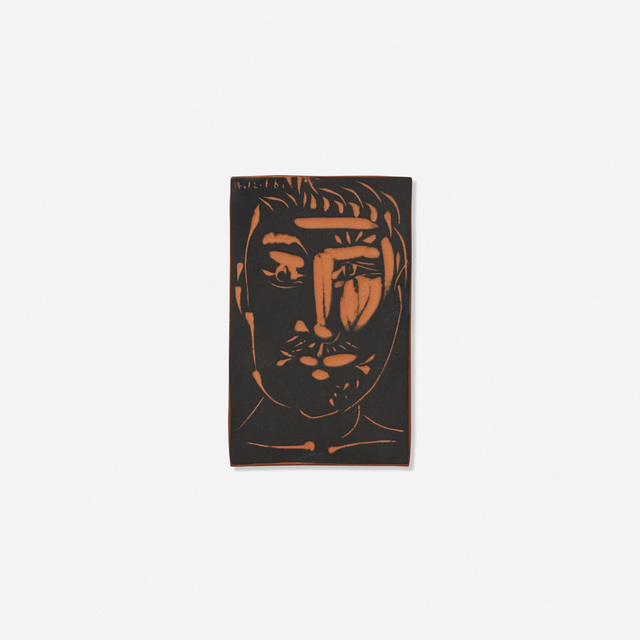 Pablo Picasso, ‘Man's Face’, 1966, Sculpture, Red earthenware clay, printed with engobe pad, Rago/Wright