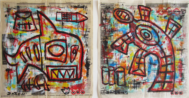 Gary John, ‘Untitled’, 2011, Painting, Acrylic on newsprint, Wallspace