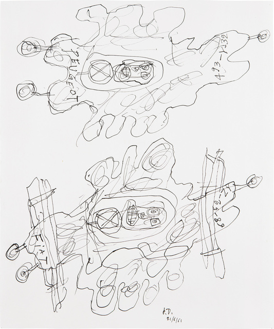 Jean Dubuffet, ‘Deux Automobiles (Peugeot, Fiat)’, 22453, Phillips
