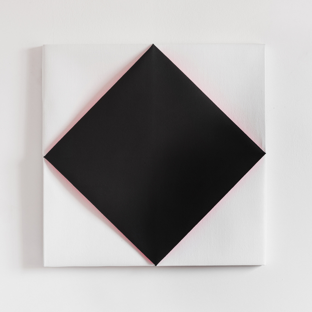 Viktoria Körösi, ‘Untitled / Black Square’, 2013-2019, Painting, Folded relief, oil, acrylic on canvas, wooden panel, Art Advisory Budapest