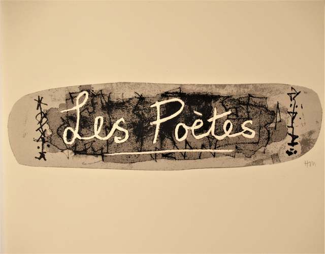 Henry Moore, ‘Les Poetes, La Poesie, Front Page’, 1976, Print, Color lithograph, Joseph Grossman Fine Art Gallery