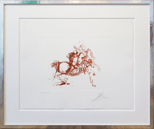 Salvador Dalí, ‘Ritterkampf/Jinete (rot)’, 1971, Print, Colored etching, Galerie Kellermann