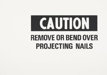 Andy Warhol - Caution Remove or Bend Over Projecting Nails