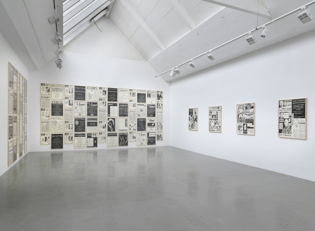 Fernando Bryce, installation view at Galerie Barbara Thumm, Berlin, 2018, Photo: Jens Ziehe Fernando Bryce, installation view at Galerie Barbara Thumm, Berlin, 2018, Photo: Jens Ziehe