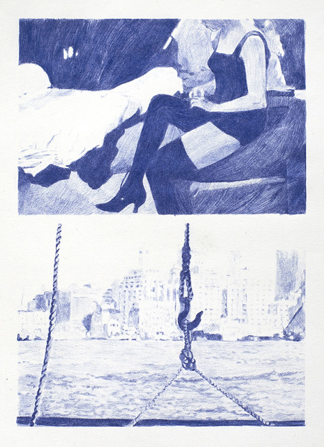 Luz Blanco, ‘Blue 7’, 2012, Drawing, Collage or other Work on Paper, Çizim / Drawing, Sanatorium