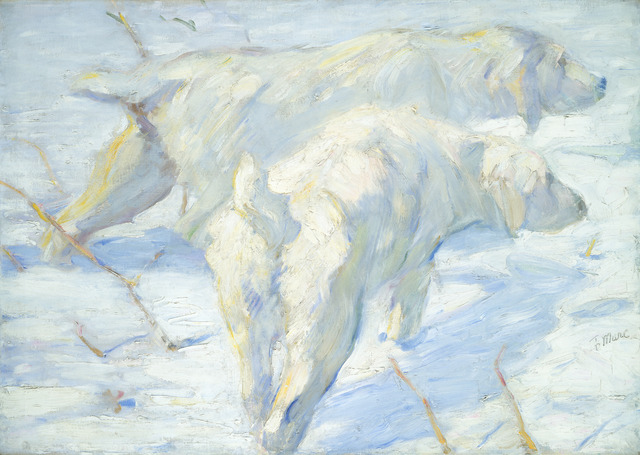 Franz Marc, ‘Siberian Dogs in the Snow’, 1909/1910, Painting, Oil on canvas, National Gallery of Art, Washington, D.C.