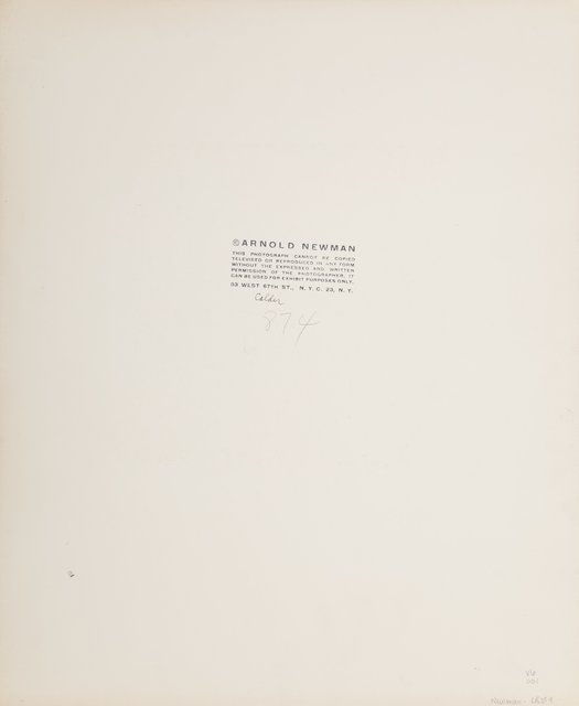Arnold Newman | Three Portraits of Alexander Calder | Artsy