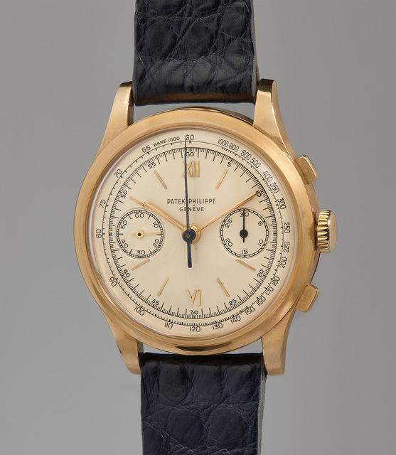 Patek Philippe | A very rare, large, and highly attractive yellow gold ...