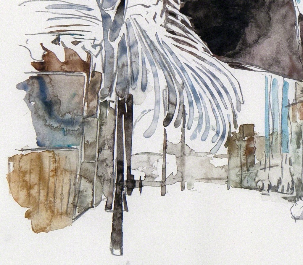 Huang Yong Ping, Dessin préparatoire pour Empires, Monumenta 2016, aquarelle sur papier, 2015, © ADAGP Huang Yong Ping, courtesy de l'artiste et kamel mennour, France Huang Yong Ping, Dessin préparatoire pour Empires, Monumenta 2016, aquarelle sur papier, 2015, © ADAGP Huang Yong Ping, courtesy de l'artiste et kamel mennour, France
