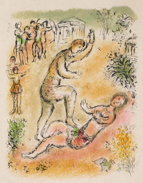 Marc Chagall, ‘Combat Between Ulysses and Irus (M.810, L'Odyssée)’, 1974, Martin Lawrence Galleries