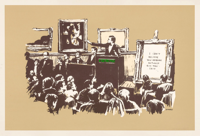 Banksy, ‘Morons (Sepia)’, 2007, Tate Ward Auctions