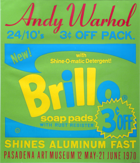 Andy Warhol, ‘Brillo Soap Pads, Pasadena Art Museum Exhibition, Exhibition Advertisement’, 1970, Woodward Gallery