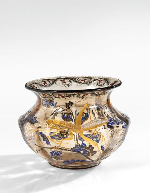 Download Emile Gallé | "Sauterelle et Chrysanthèmes" Vase (circa 1880-1885) | Artsy