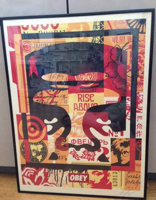 Shepard Fairey, ‘Obey Giant Collage (Top)’, 2018, Print, Lithograph, Leviton Fine Art