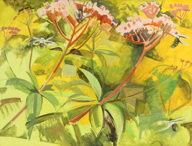 Lois Dodd, ‘Joe Pye Weed (Eutrochium)’, 1995, Painting, Oil on linen, Alexandre Gallery