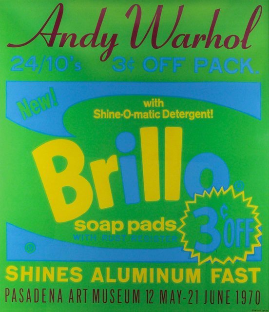 Andy Warhol, ‘Andy Warhol, Brillo, Pasadena Art Museum, Serigraph, 1970’, 1970, Hedges Projects
