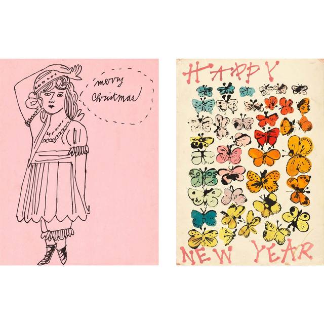 Andy Warhol, ‘MERRY CHRISTMAS; HAPPY NEW YEAR’, circa 1955, Doyle