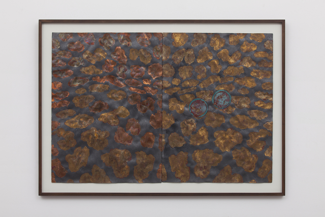 Antonio Dias, ‘Untitled’, 1990, Painting, Graphite, copper , malachite and gold on paper, Galeria Nara Roesler