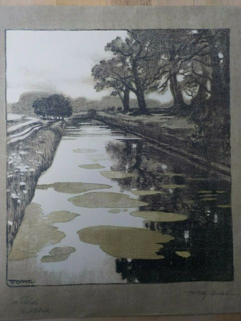 Willy Oertel, ‘Am Kanal / Kanal in Schleissheim’, ca. 1904, Print, Color lithograph, Sylvan Cole Gallery