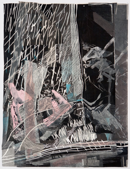 Iva Gueorguieva, ‘Cambion’, 2011, Drawing, Collage or other Work on Paper, Woodblock printed muslin with cut paper, woodblock and monoprint elements, Graphicstudio USF