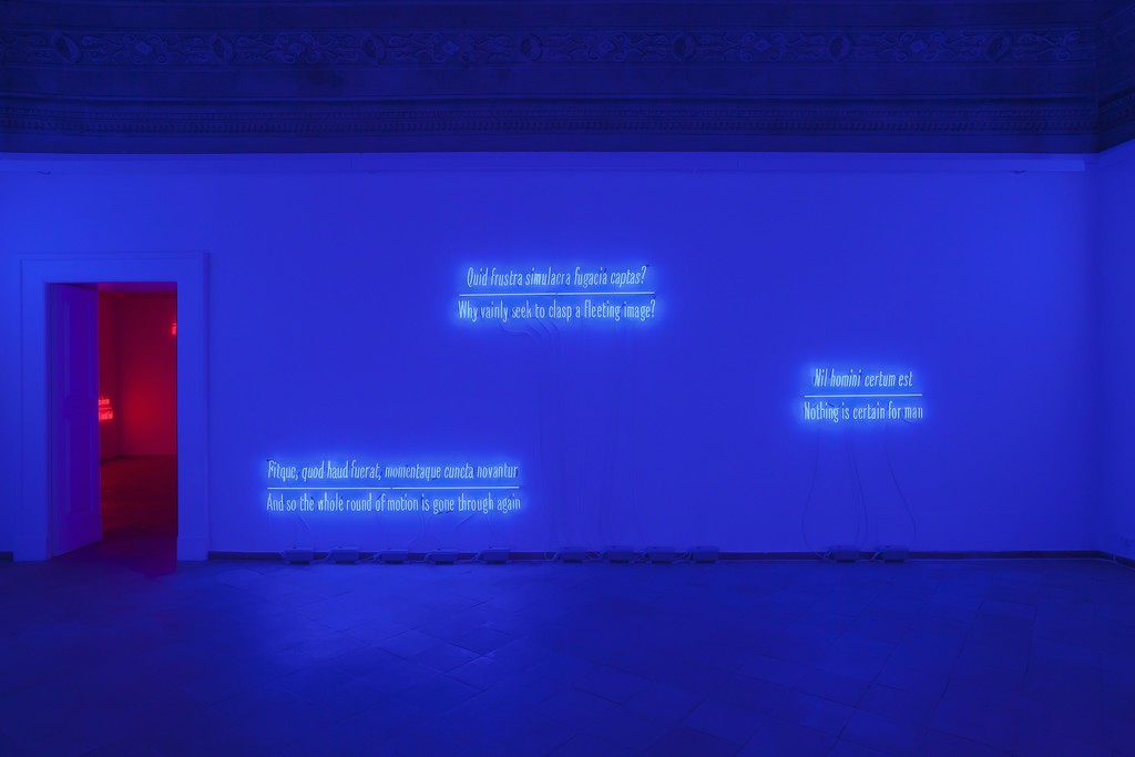 Joseph Kosuth, "Maxima Proposito (Ovidio)", 2017
installation view Joseph Kosuth, "Maxima Proposito (Ovidio)", 2017
installation view