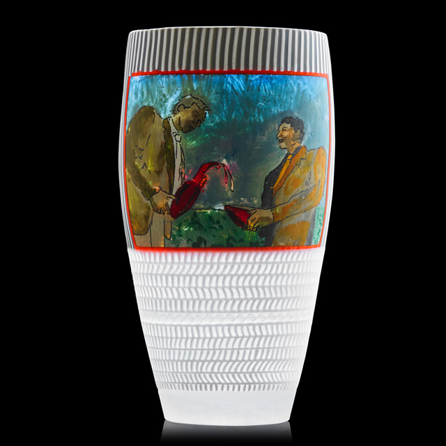 Scott Chaseling, ‘Massive vase, "Liquid Lift," Australia’, 2005, Design/Decorative Art, Fused glass canes, murrine, velato surface, Rago/Wright