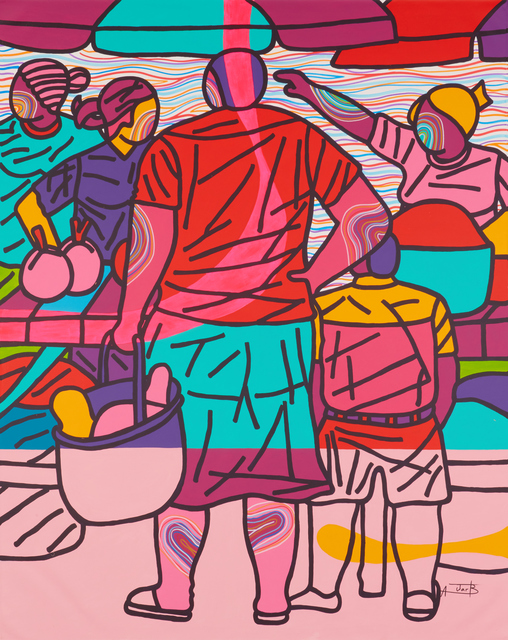 Ajarb Bernard Ategwa, ‘Mother and son in the market’, 2019, Jack Bell Gallery