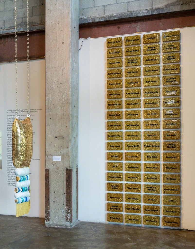 Installation view of Laugh Back, 2018.
Curated by Lindsey O’Connor
July 14 - August 19, 2018
Image courtesy of Smack Mellon. Photo by Etienne Frossard. Installation view of Laugh Back, 2018.
Curated by Lindsey O’Connor
July 14 - August 19, 2018
Image courtesy of Smack Mellon. Photo by Etienne Frossard.
