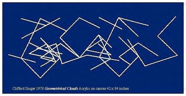 Clifford Singer, ‘Geometrical Clouds’, 1978, Painting, Acrylic on Canvas on wood stretcher, iMuseum Vegas